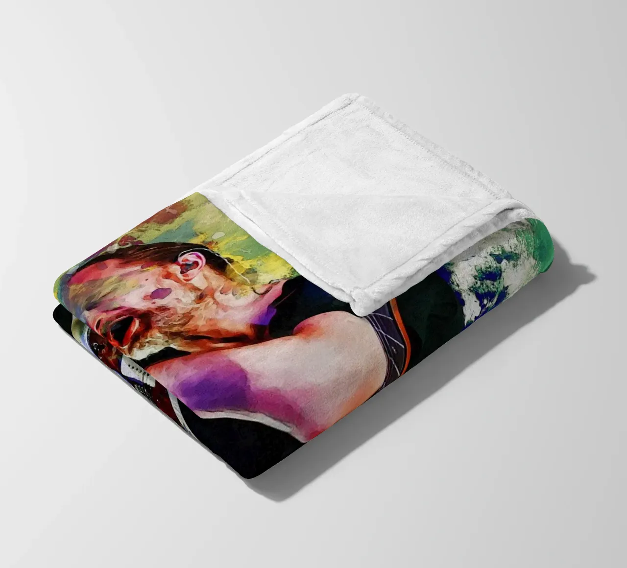 Macchia di ritratto Thom Yorke coperta in pile da Gunawan Rb