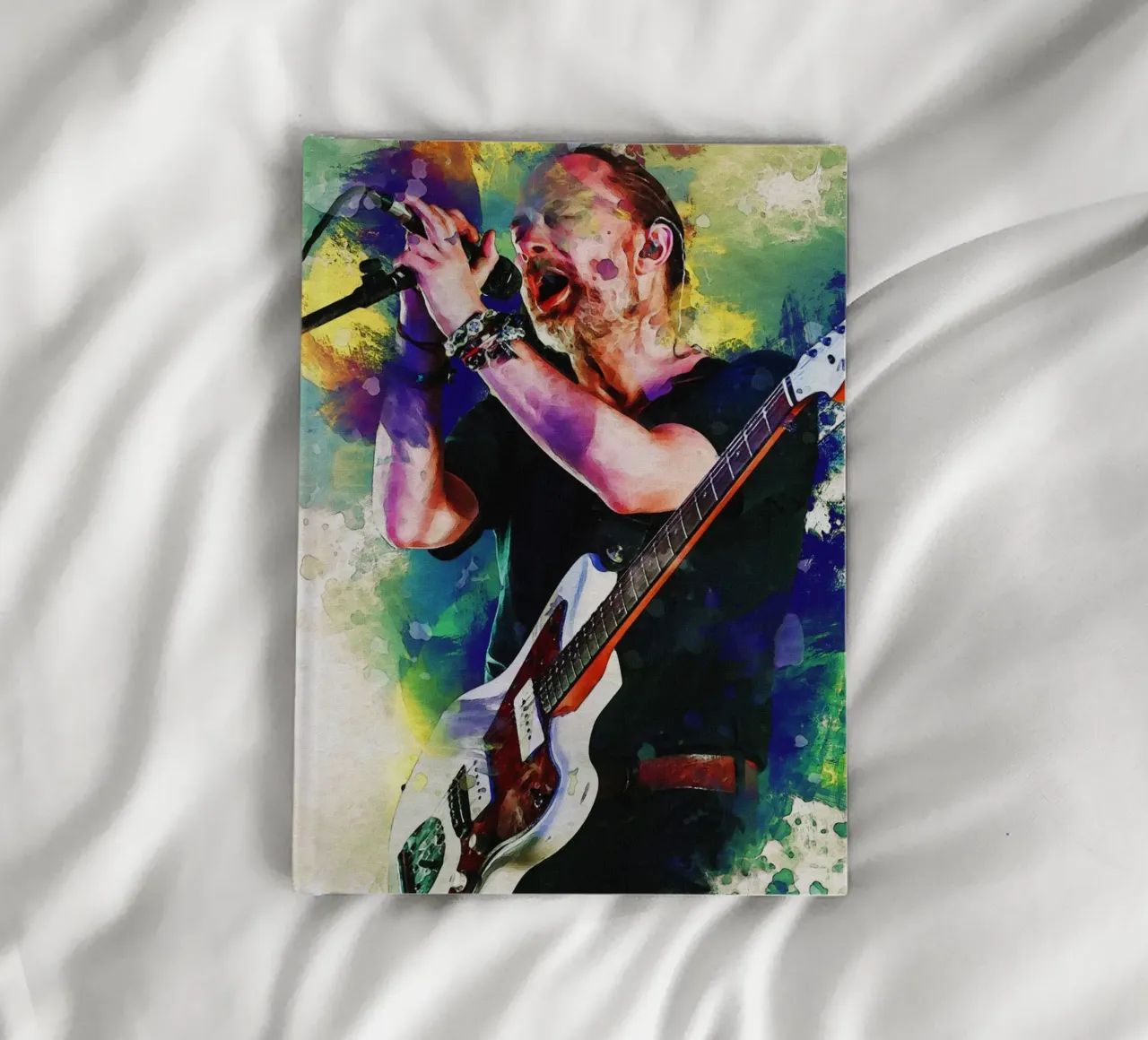 Smudge of Portrait Thom Yorke notebook by Gunawan Rb