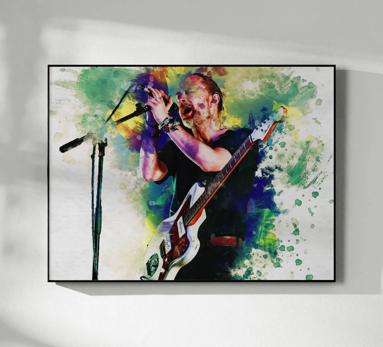 Smudge of Portrait Thom Yorke acrylic glass by Gunawan Rb