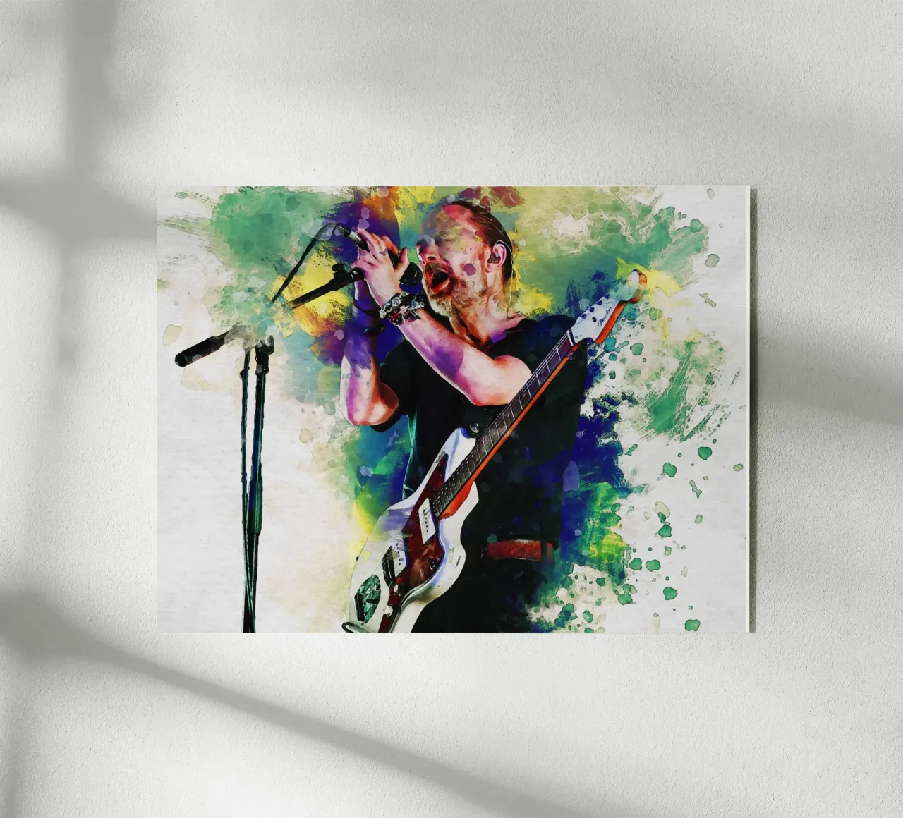 Smudge of Portrait Thom Yorke acrylic glass by Gunawan Rb