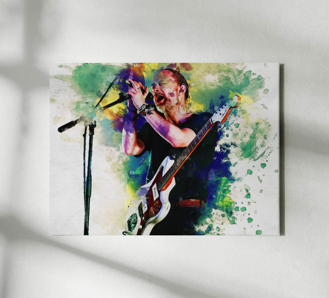 Smudge of Portrait Thom Yorke canvas by Gunawan Rb