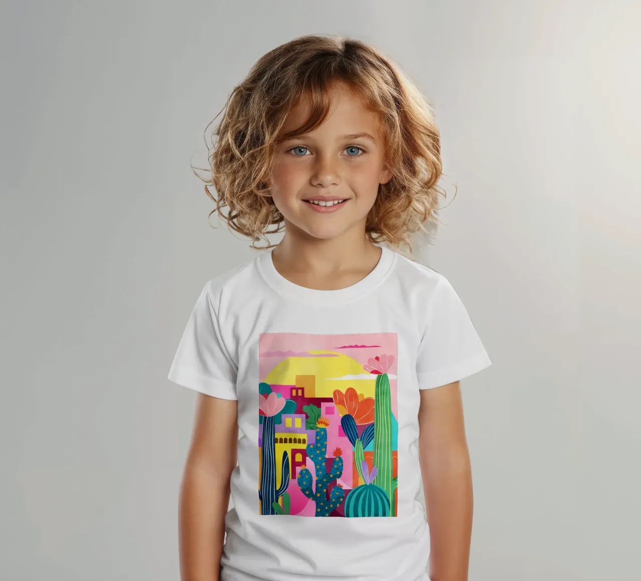 Cactusstad kinder t-shirt van Kintsugi99