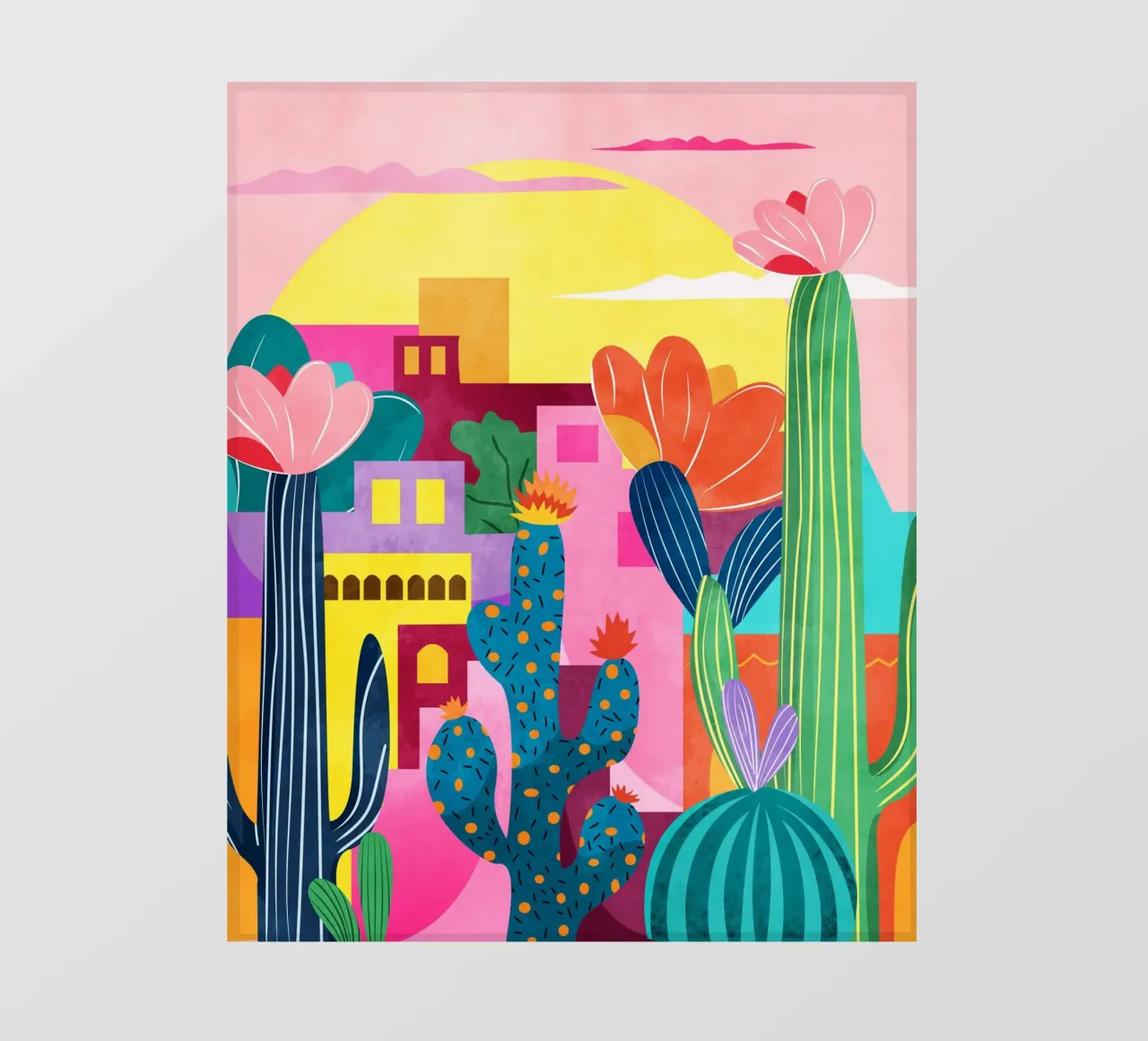 Città dei cactus telo in pvc da Kintsugi99