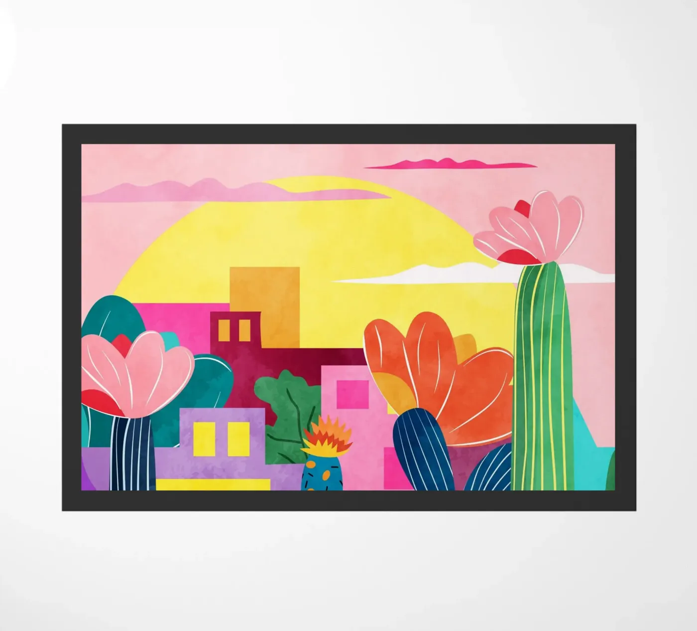 Cactusstad deurmat van Kintsugi99