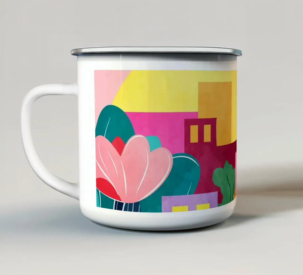 Città dei cactus tazza in smalto da Kintsugi99
