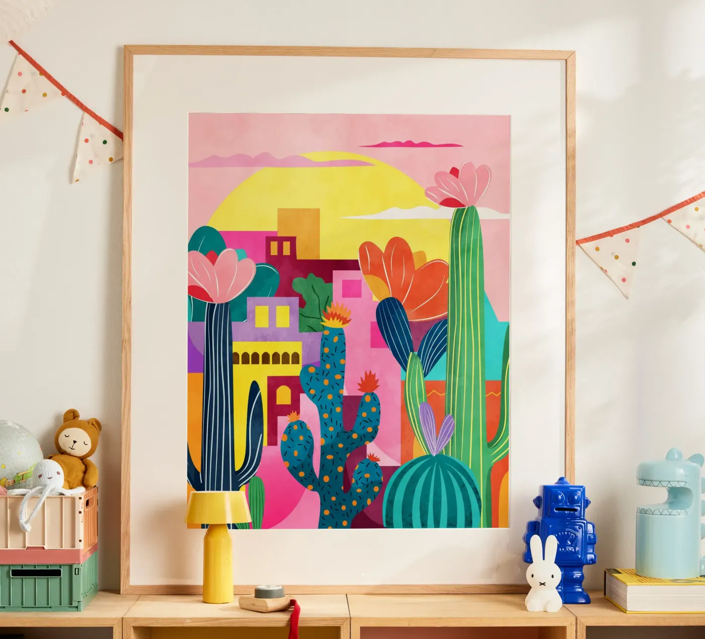 Cactusstad poster van Kintsugi99