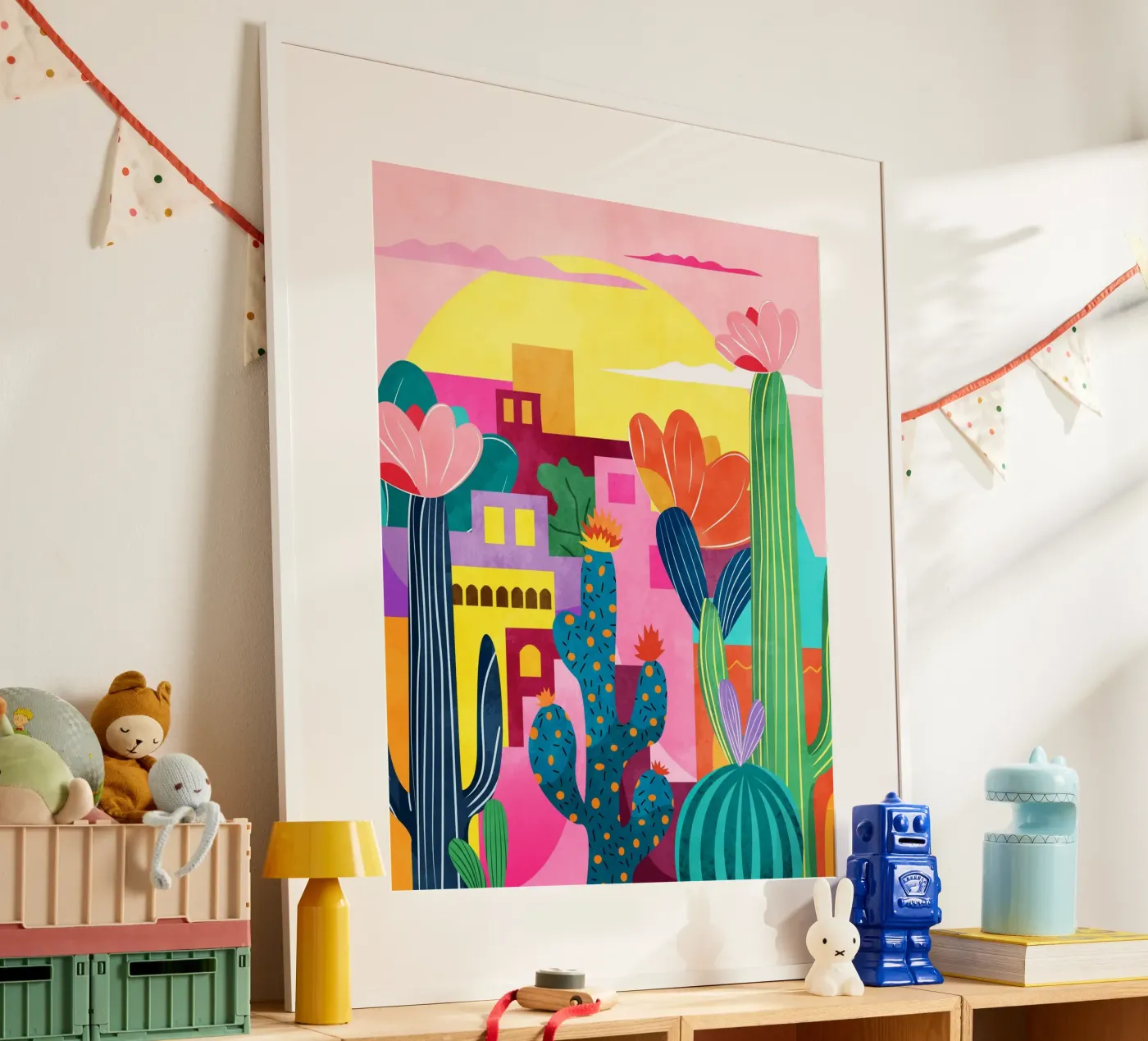 Cactusstad poster van Kintsugi99