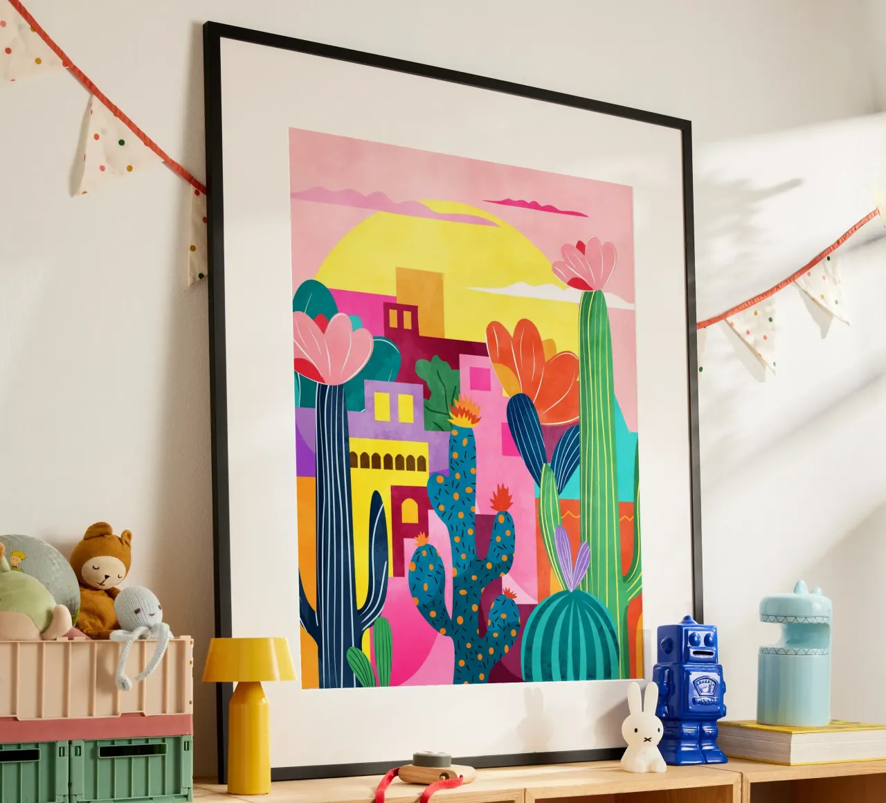 Cactusstad poster van Kintsugi99