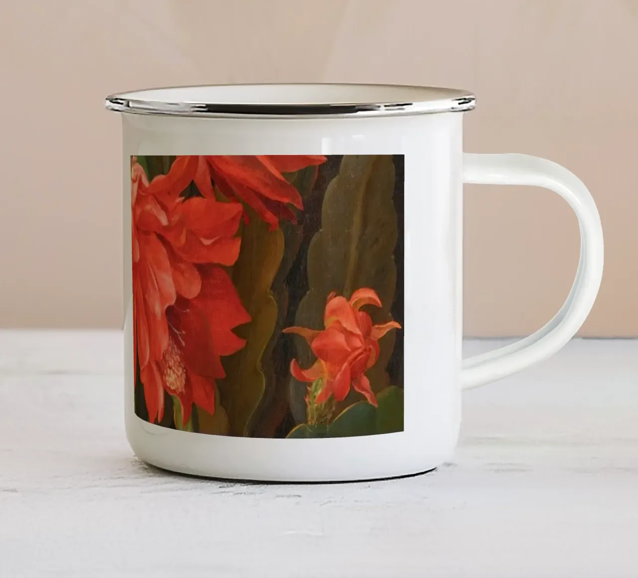 Cactus Flower tazza in smalto da apoloprints