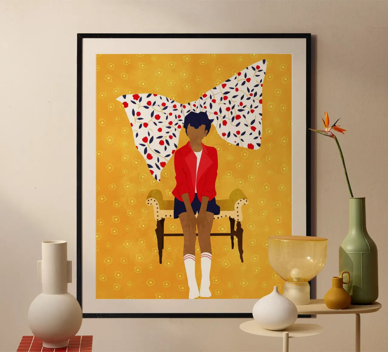 Het moment van de grote boog poster met kunststof frame van Kintsugi99