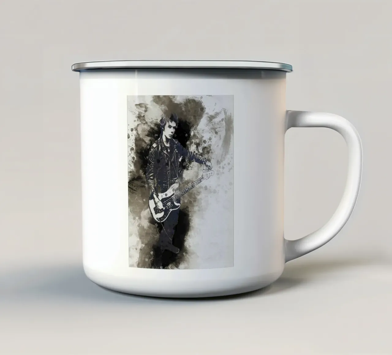 Smudge Sid Vicious chitarra intonata tazza in smalto da Gunawan Rb
