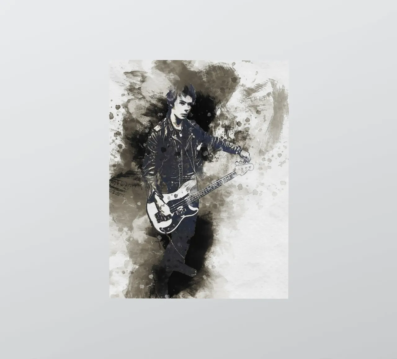 Smudge Sid Vicious in Tune Gitarre Sticker von Gunawan Rb