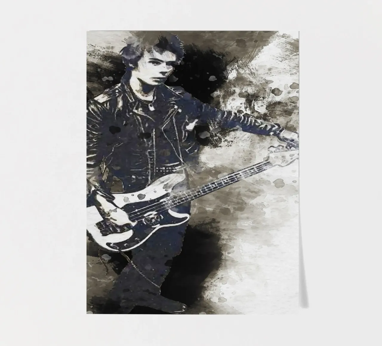 Smudge Sid Vicious in Tune Gitarre Stickerbogen von Gunawan Rb