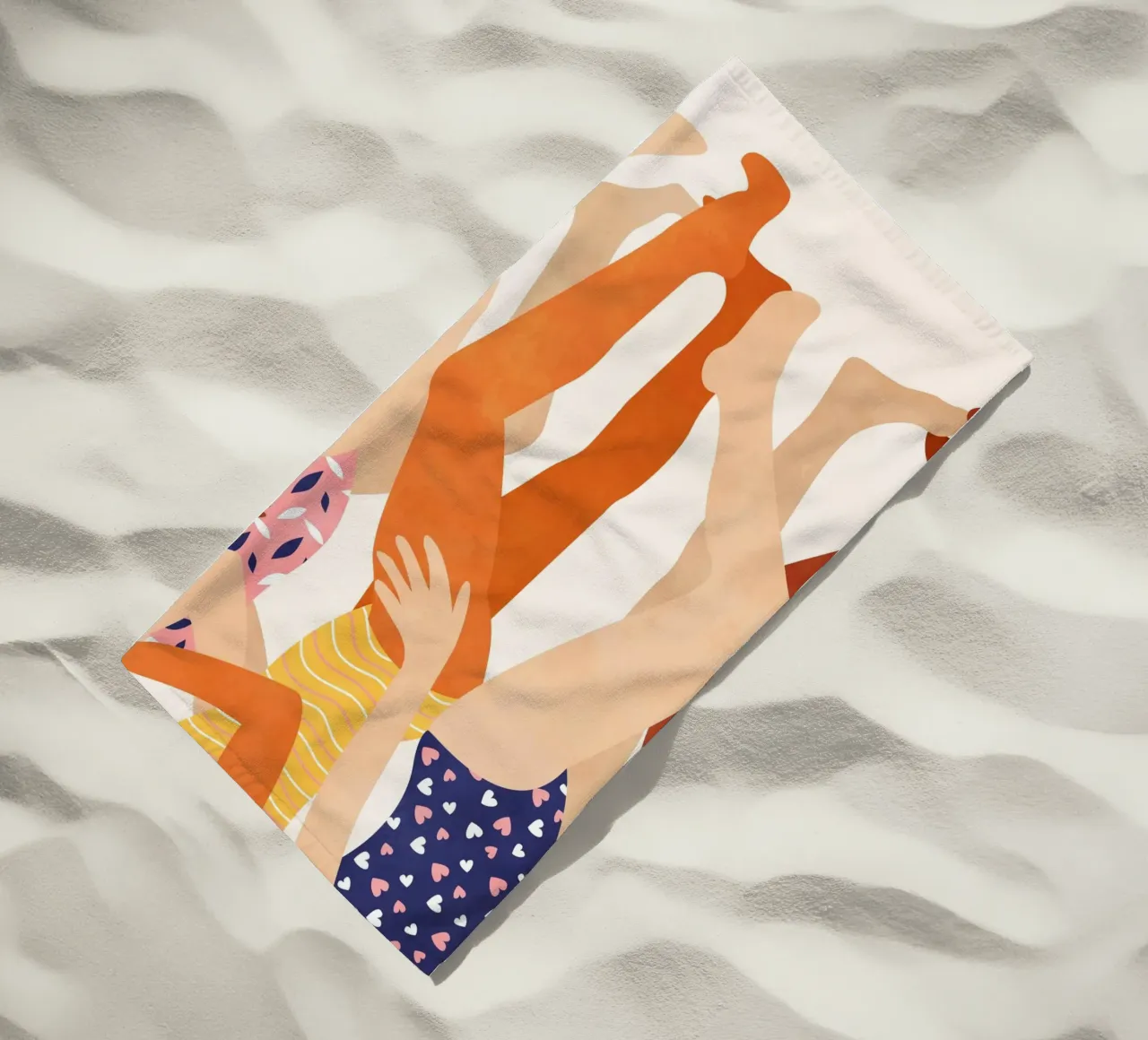 Togetherness in Color beach towel by Kintsugi99