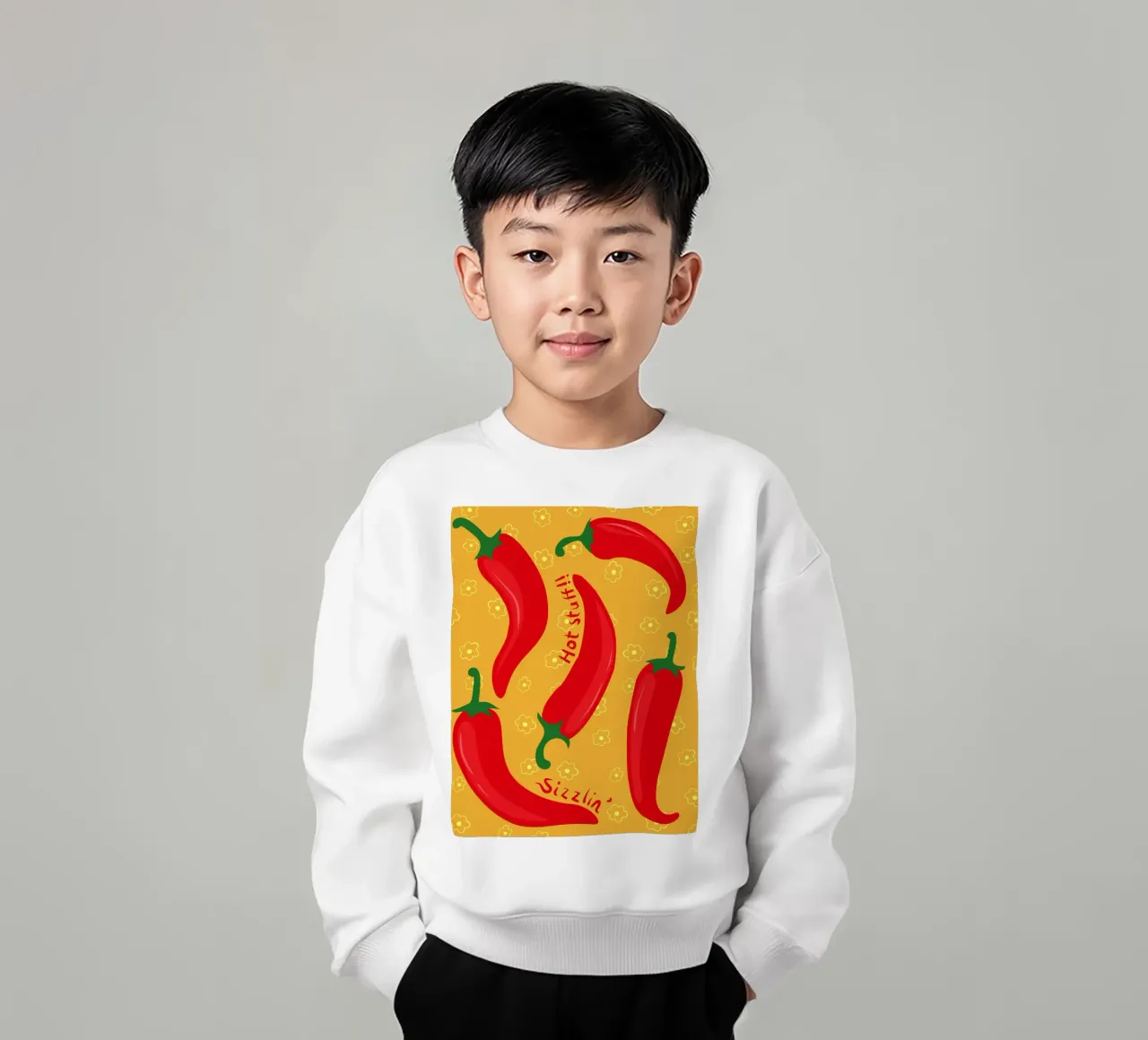 Peperoni piccanti felpa bambino da Kintsugi99