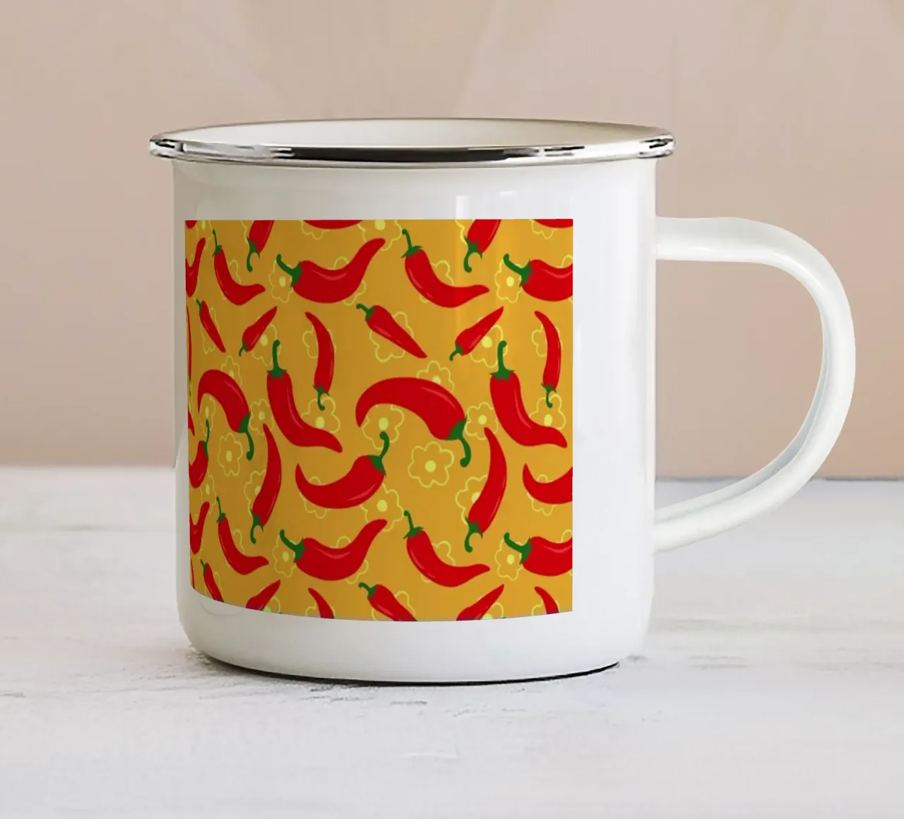 Peperoni piccanti tazza in smalto da Kintsugi99