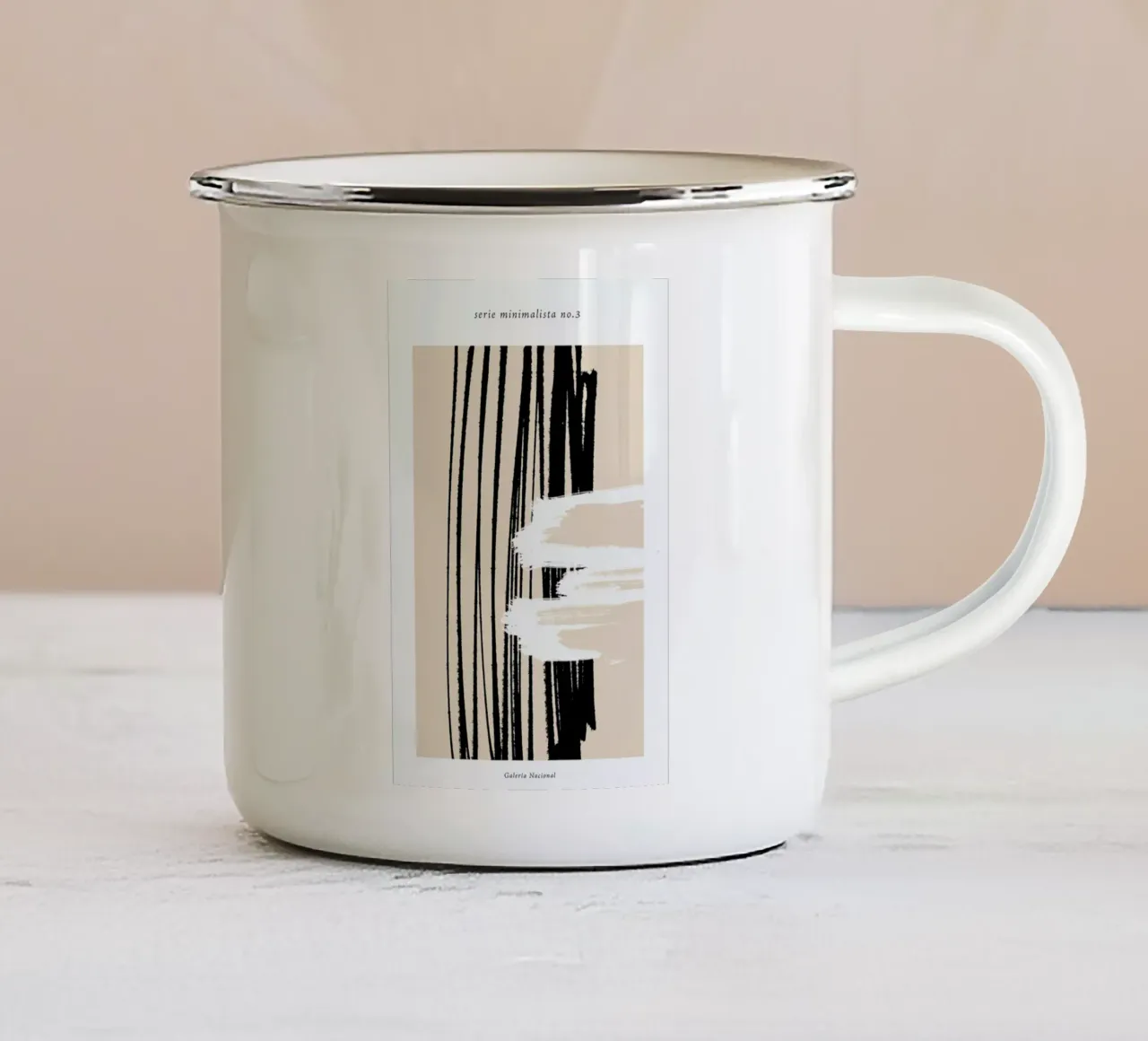 Minimal 3 Emaille Tasse von Froilein Juno
