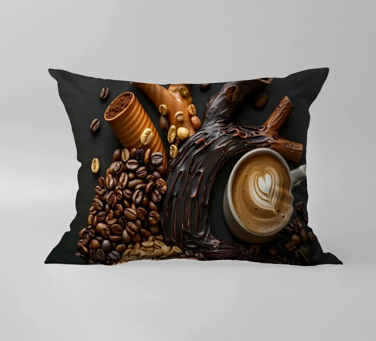Il cuore del caffè cuscino da M-Ulrich-Digital Art