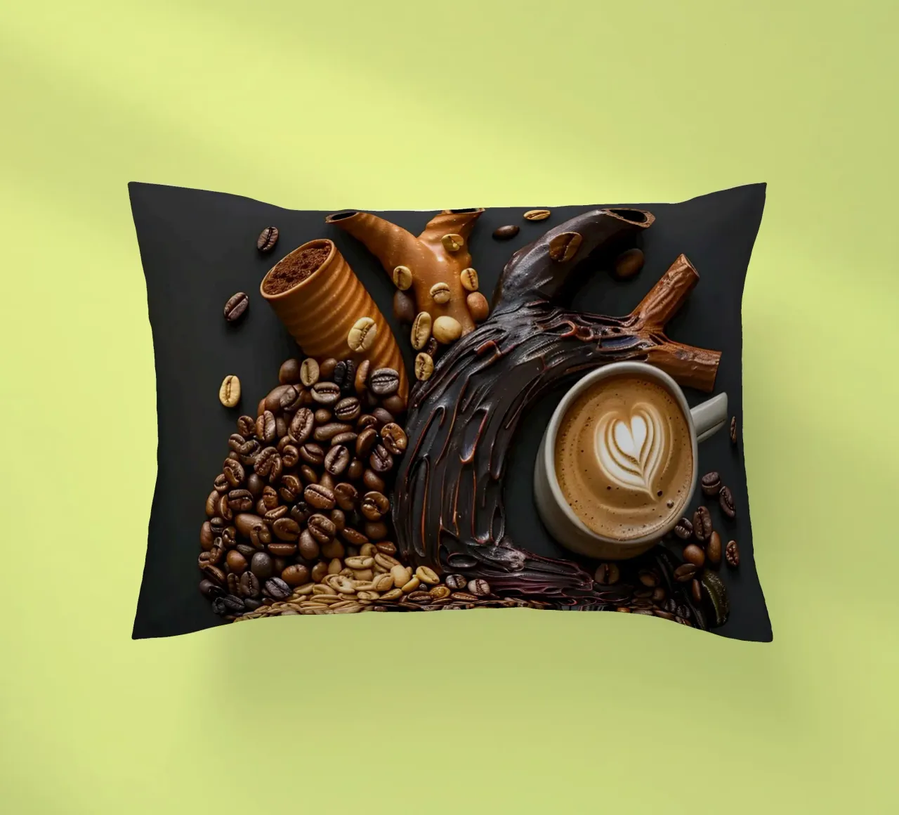 Il cuore del caffè cuscino da M-Ulrich-Digital Art