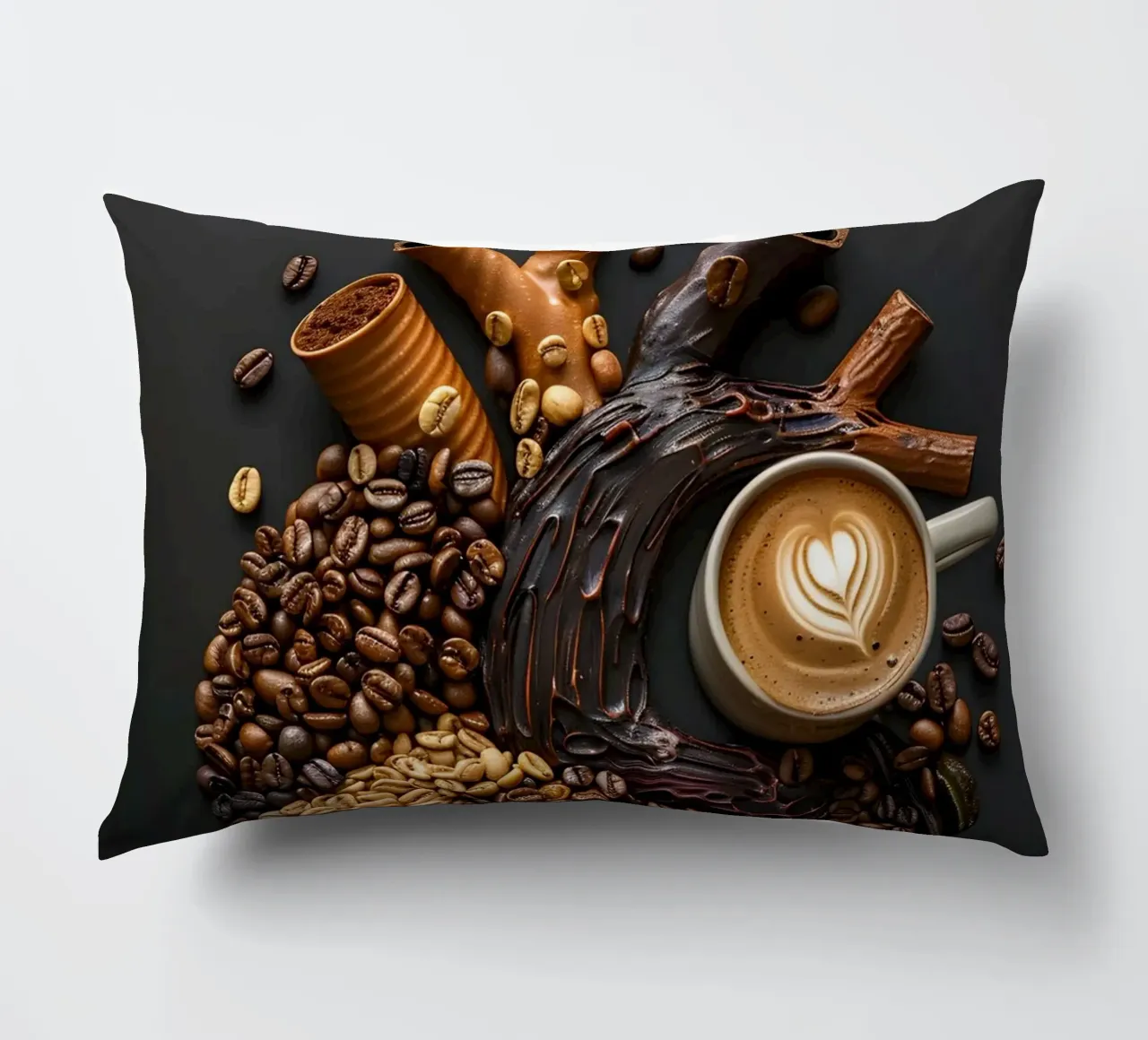 Il cuore del caffè cuscino da M-Ulrich-Digital Art