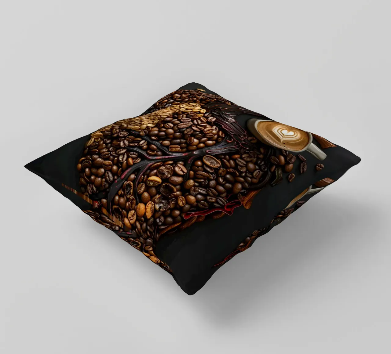 Il cuore del caffè cuscino da M-Ulrich-Digital Art