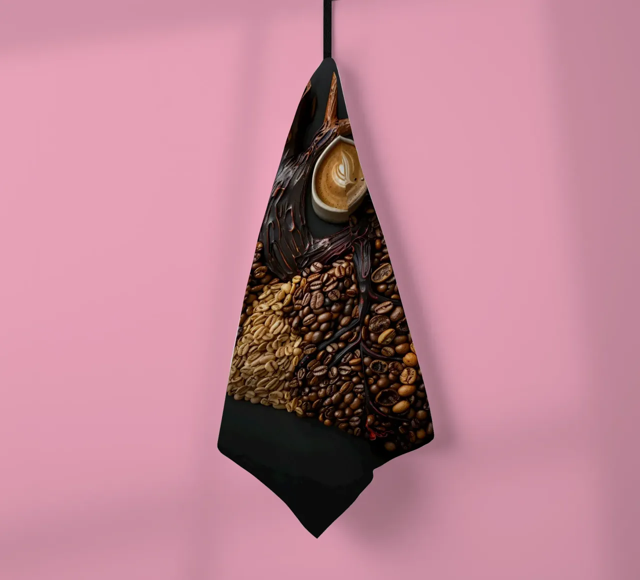 Il cuore del caffè canovaccio da cucina da M-Ulrich-Digital Art