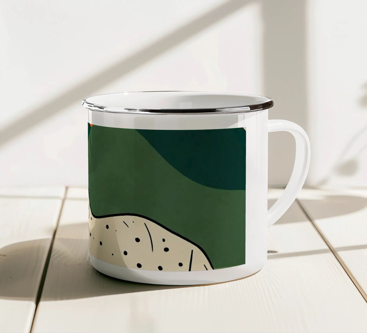 Cavalli delle Highlands tazza in smalto da Kintsugi99