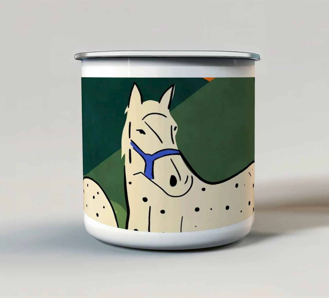 Cavalli delle Highlands tazza in smalto da Kintsugi99