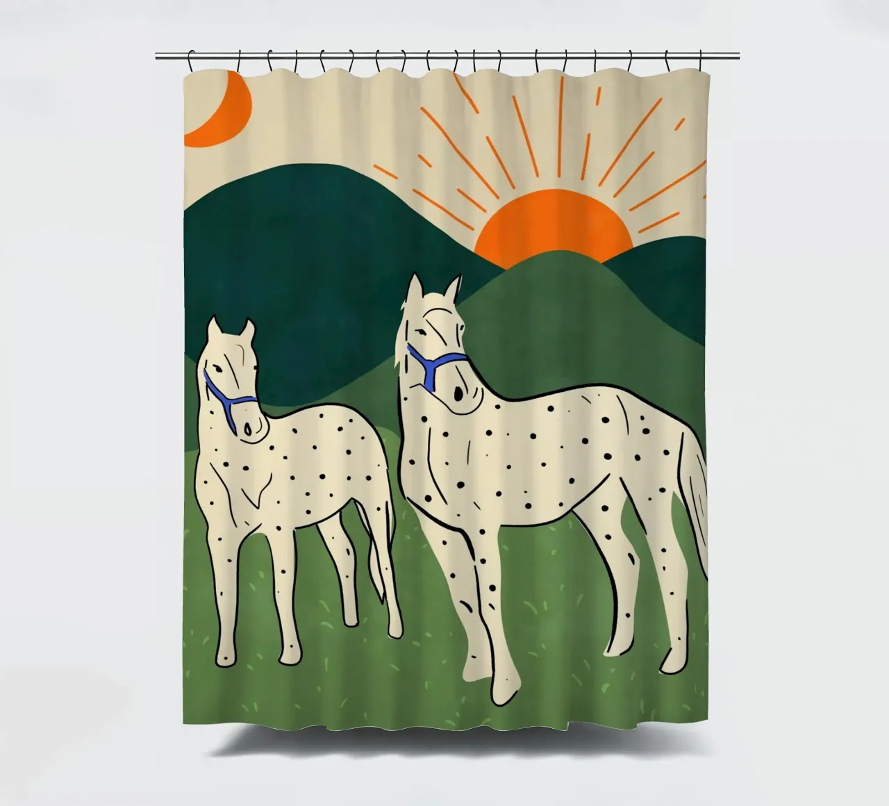Horses of the Highland shower curtain by Kintsugi99