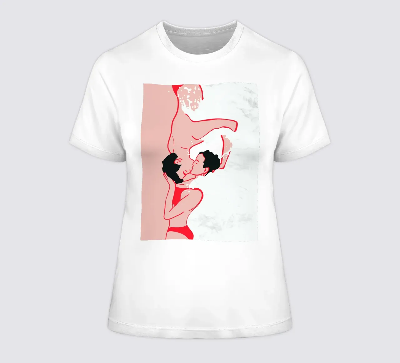 Baiser éthéré dans les vagues t-shirt ajusté pour femmes de Kintsugi99
