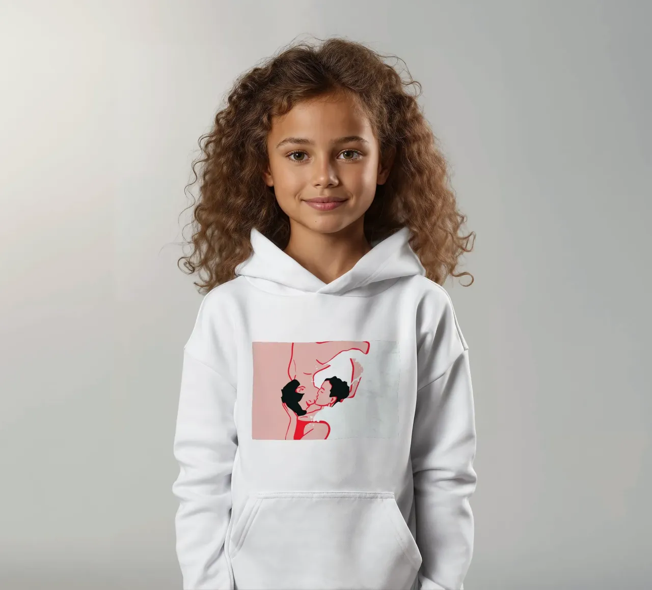 Ethereal Kiss in the Waves kids hoodie by Kintsugi99
