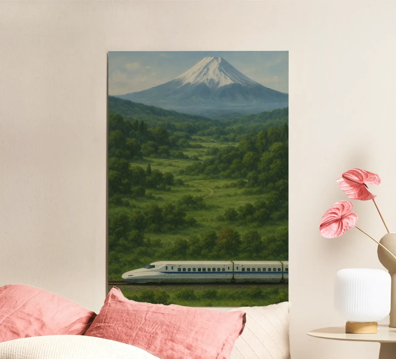 Shinkansen Serene at Fuji alluminio dibond da Mosaic Dialogue