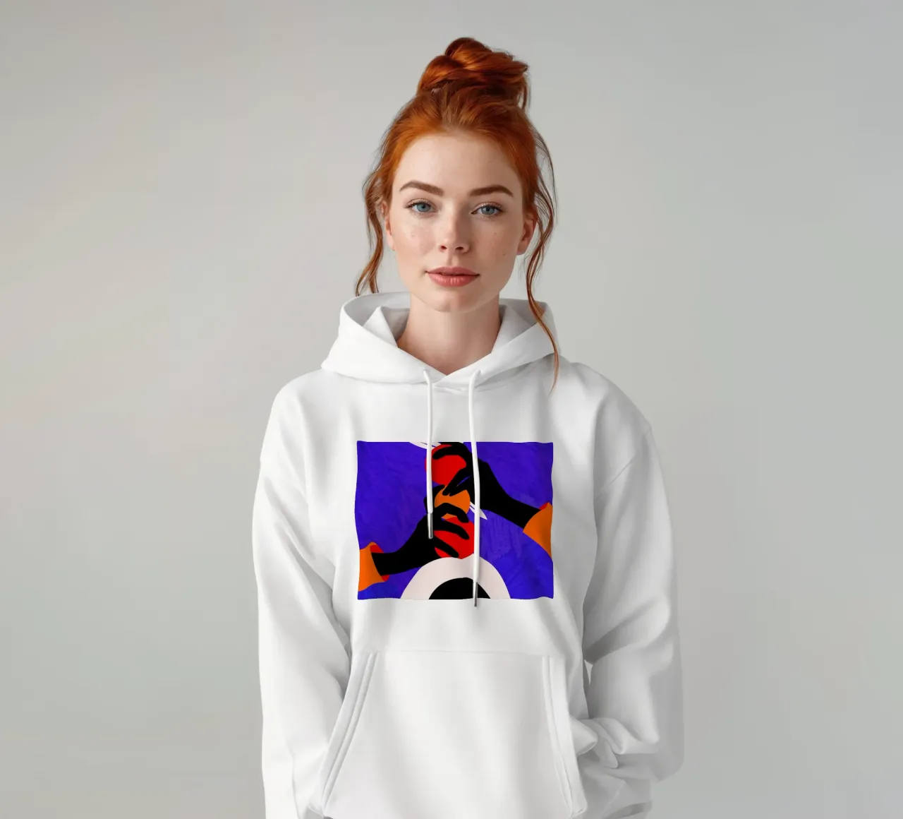 Mani sull'arancione felpa con cappuccio da Kintsugi99
