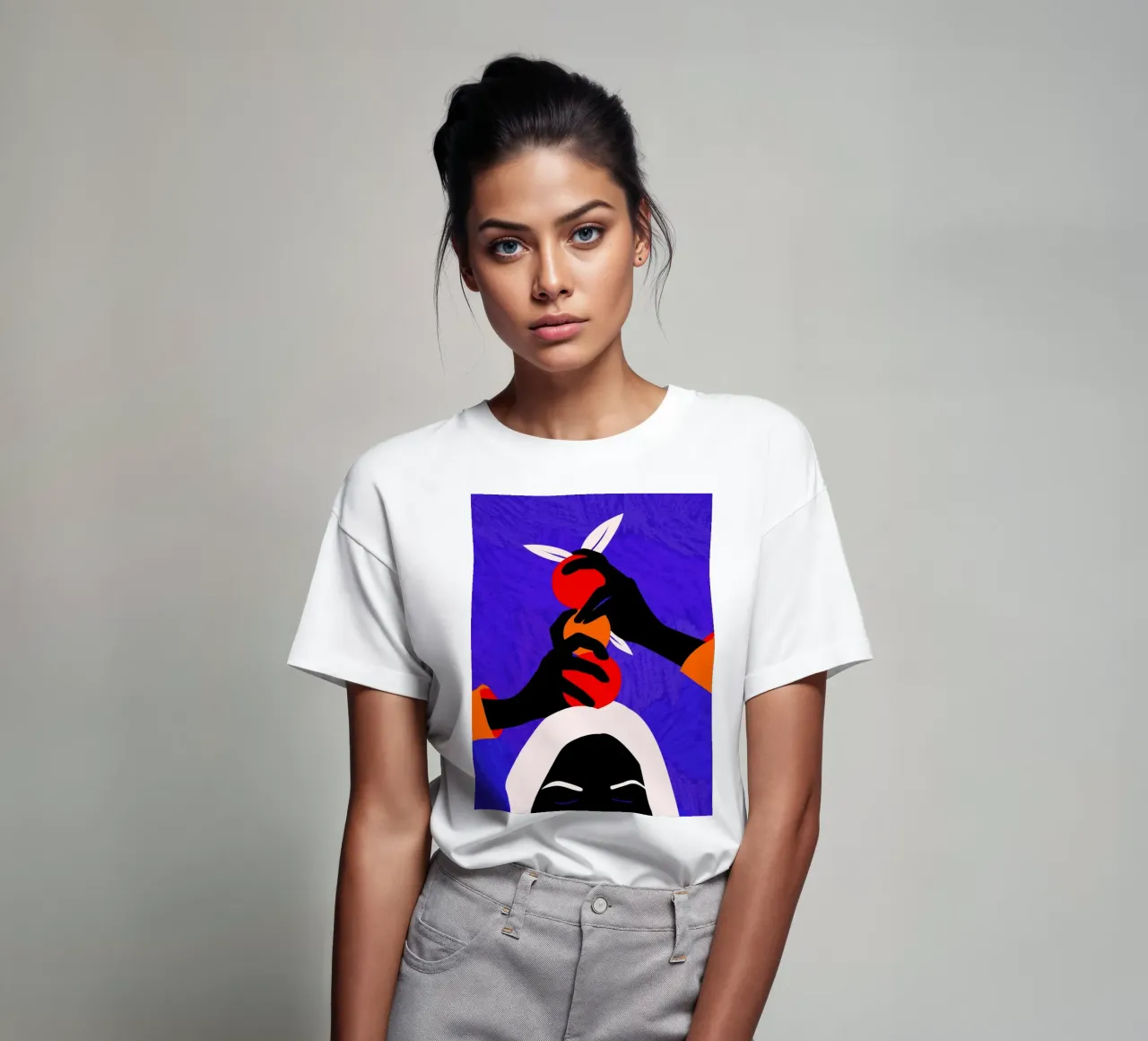 Mani sull'arancione t-shirt da Kintsugi99