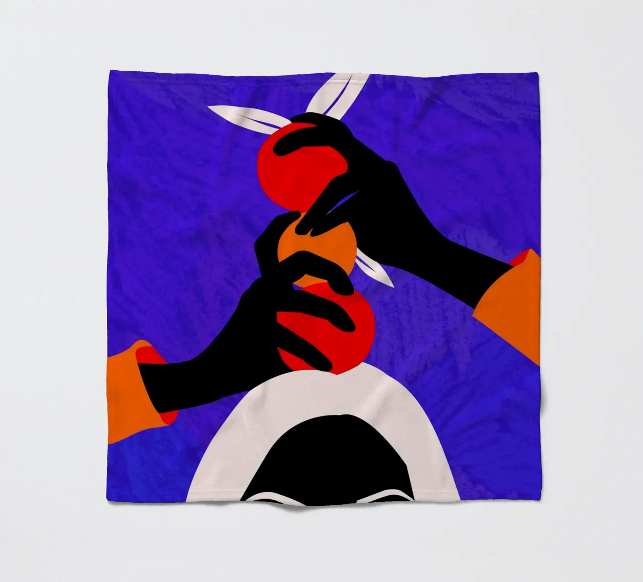 Mani sull'arancione coperta in pile da Kintsugi99