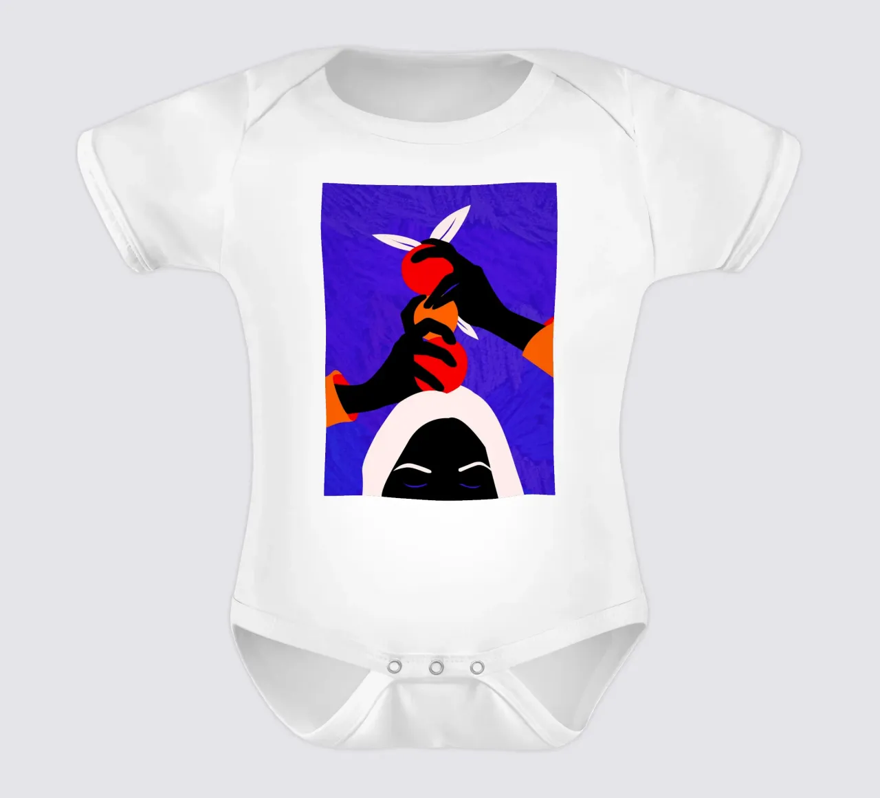 Mani sull'arancione body neonato maniche corte da Kintsugi99