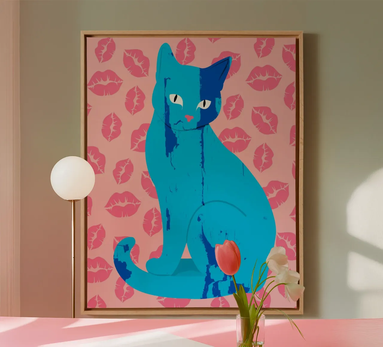 Amore Meow-ment tela da Kintsugi99