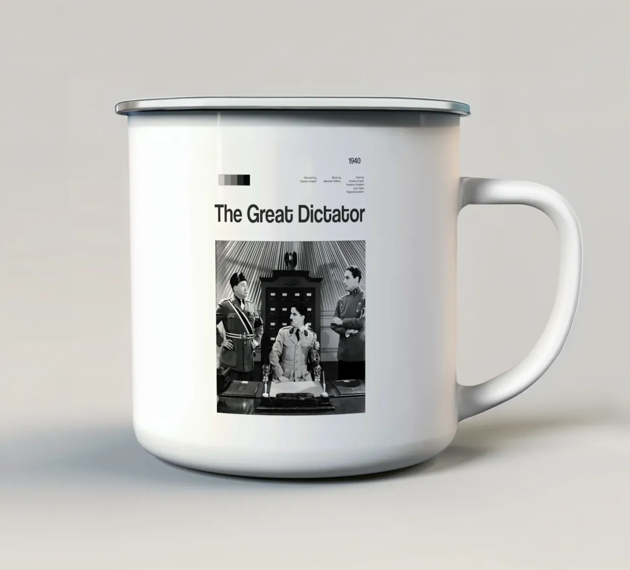 Il Grande Dittatore tazza in smalto da 🎞 The Movie Wall