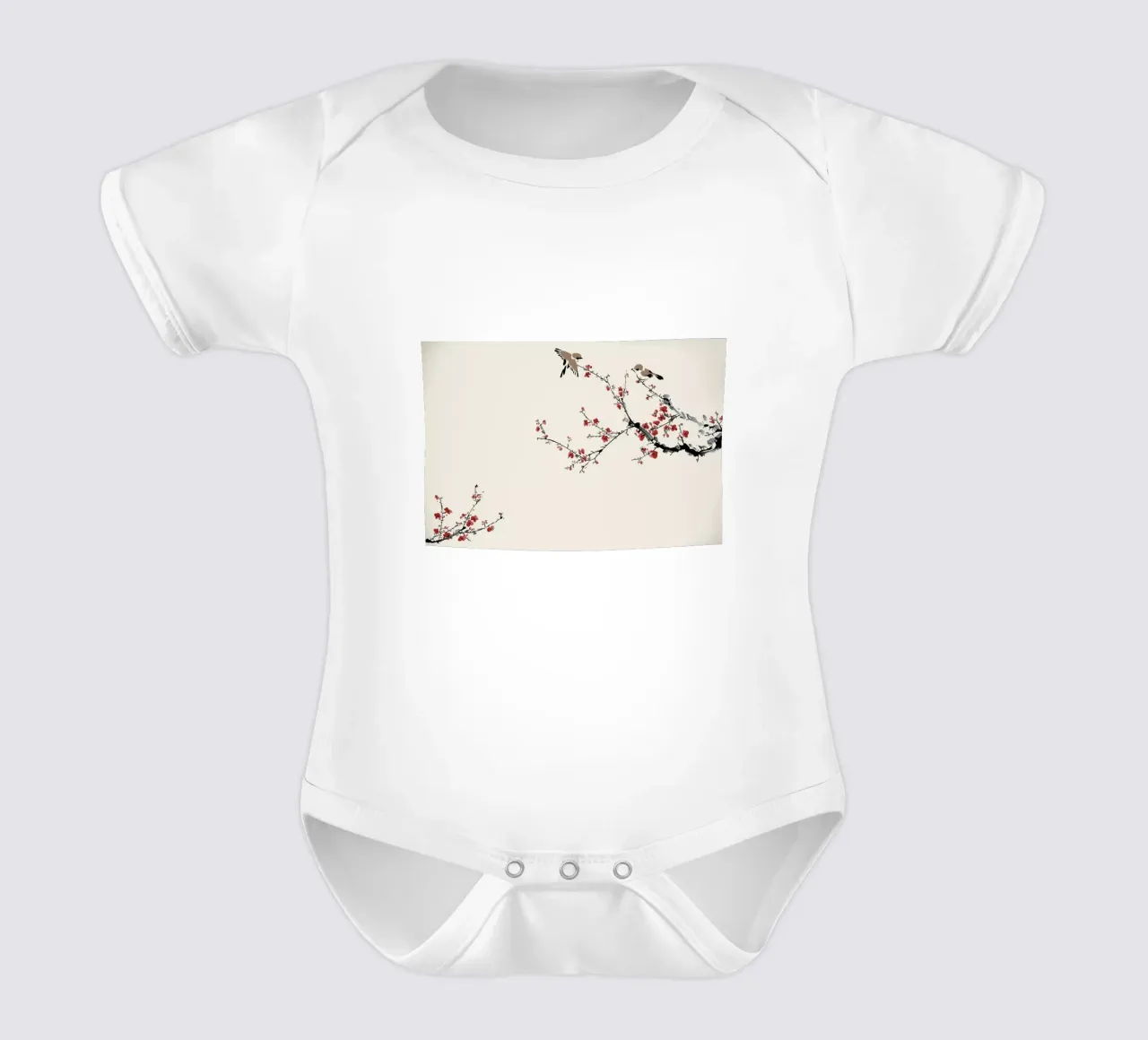 Jays & Sakura body neonato maniche corte da Flora & Fauna