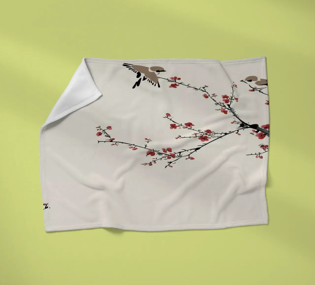 Jays & Sakura coperta in pile da Flora & Fauna