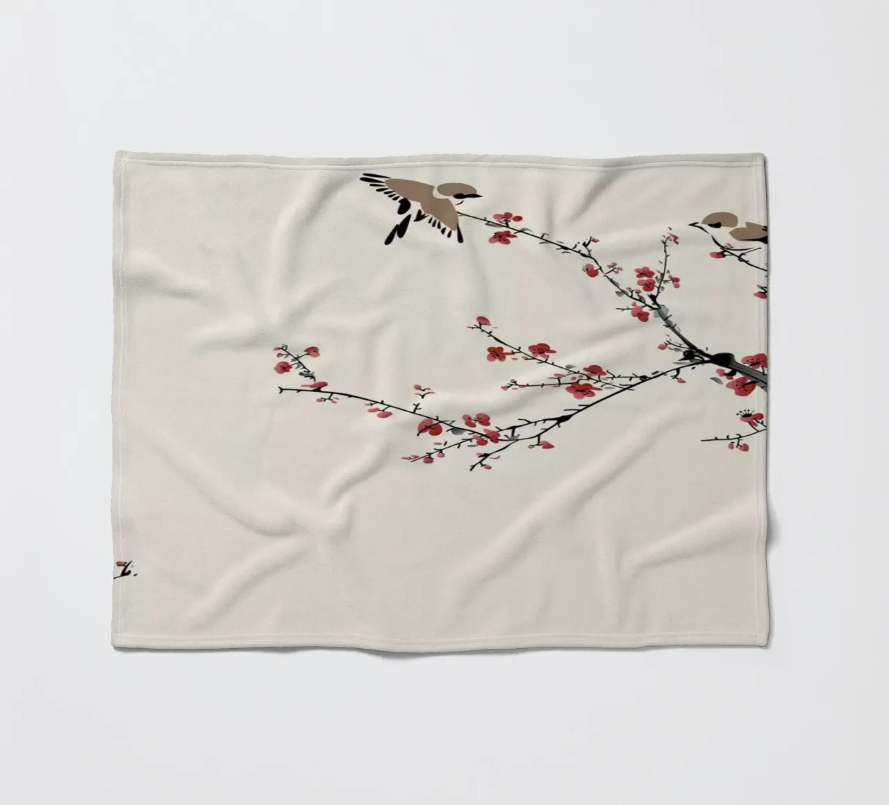 Jays & Sakura coperta in pile da Flora & Fauna
