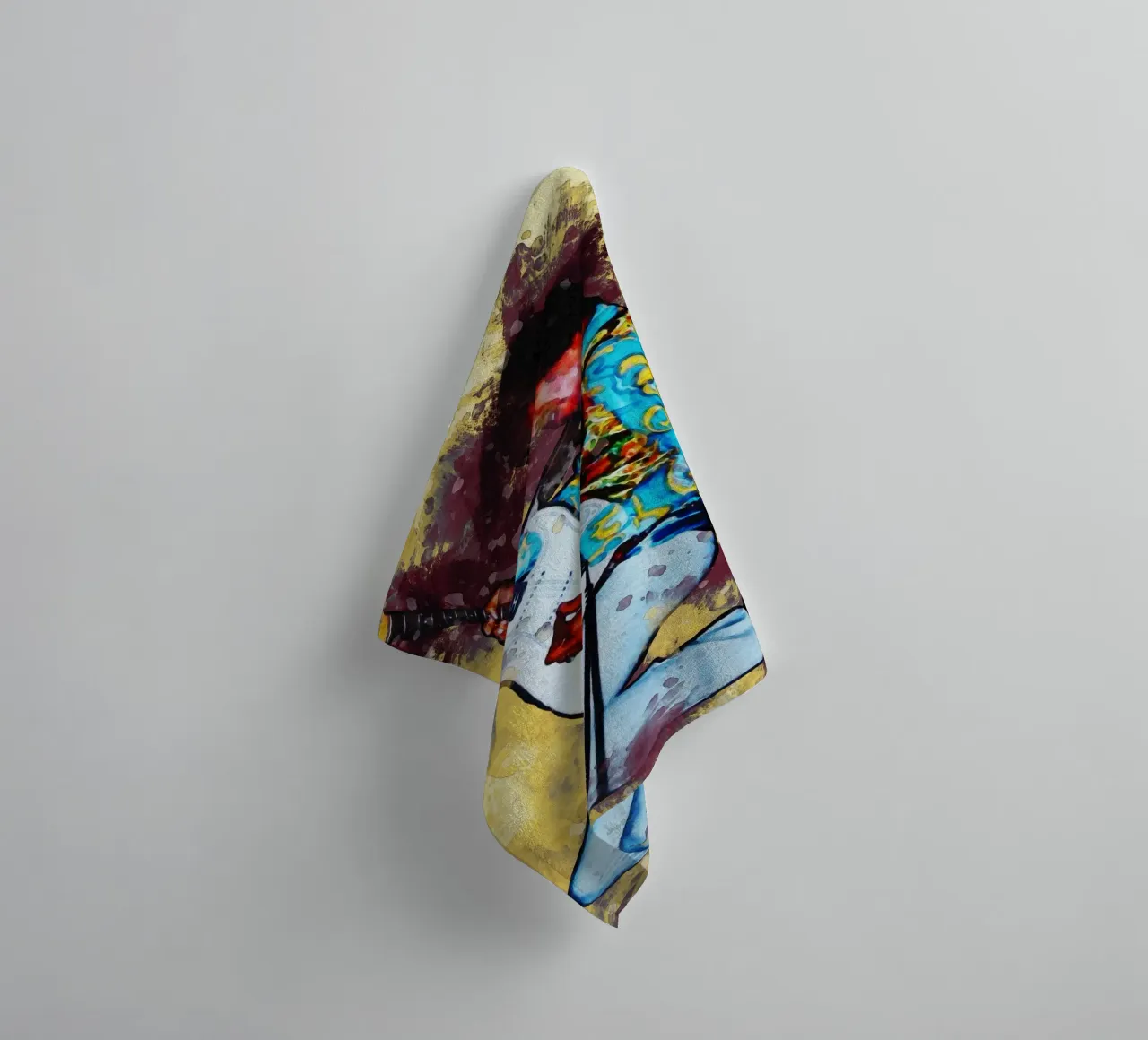 Smudge of Portrait Jimi Hendrix Handtuch von Gunawan Rb