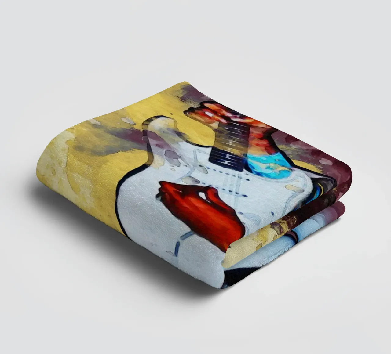 Smudge of Portrait Jimi Hendrix Handtuch von Gunawan Rb