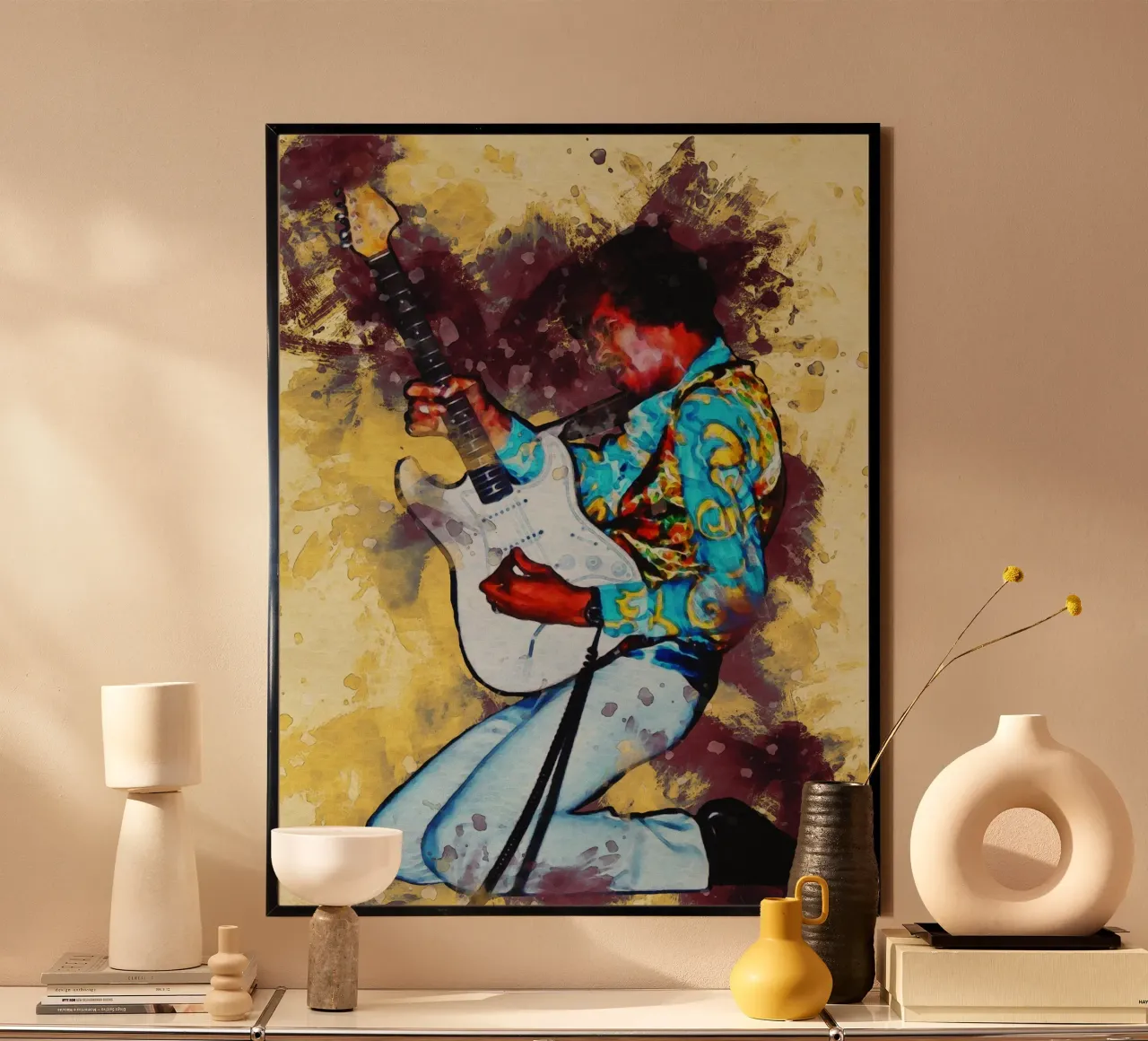Smudge of Portrait Jimi Hendrix Hahnemühle von Gunawan Rb