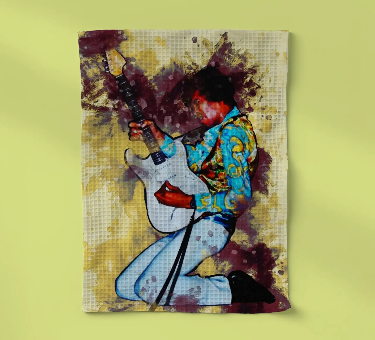 Brouillon de portrait Jimi Hendrix torchon de Gunawan Rb