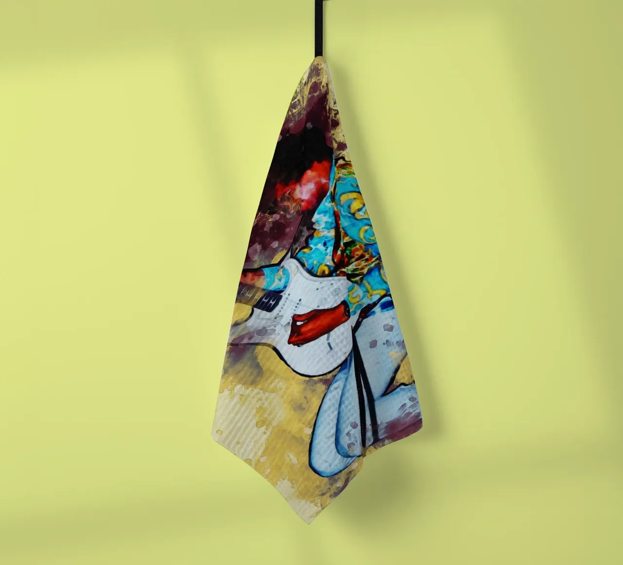 Brouillon de portrait Jimi Hendrix torchon de Gunawan Rb