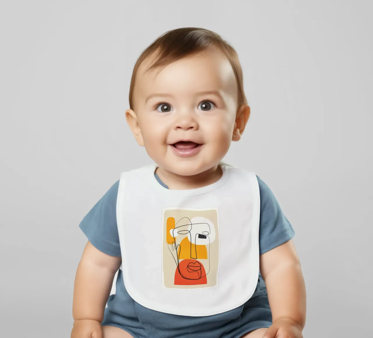 Abstract Faces bavaglino da cityart