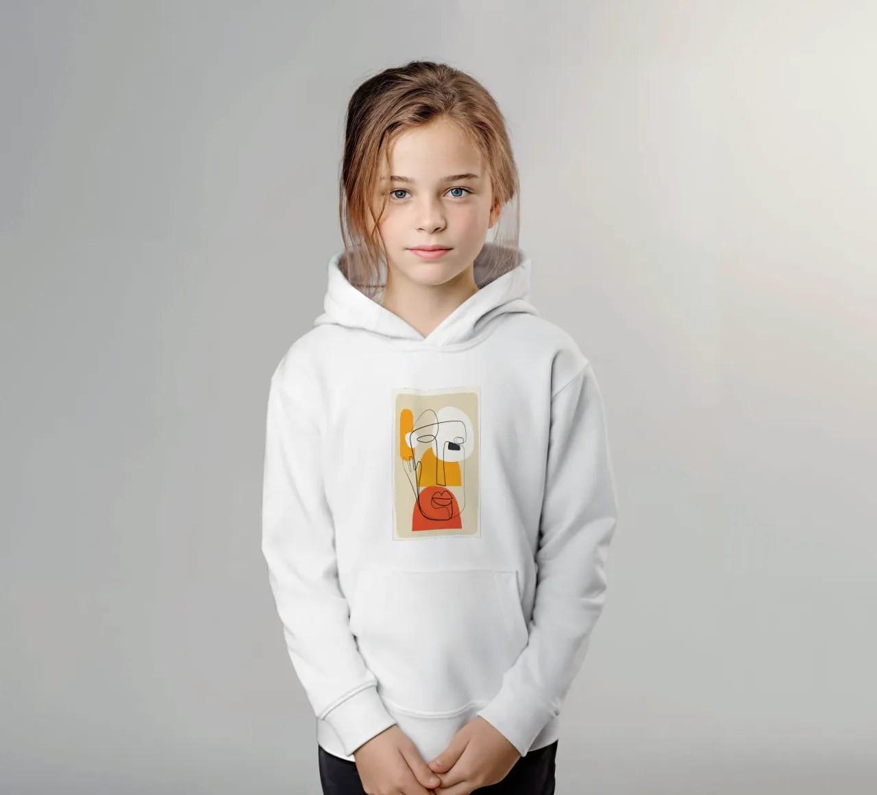 Abstract Faces felpa bambino con cappuccio da cityart