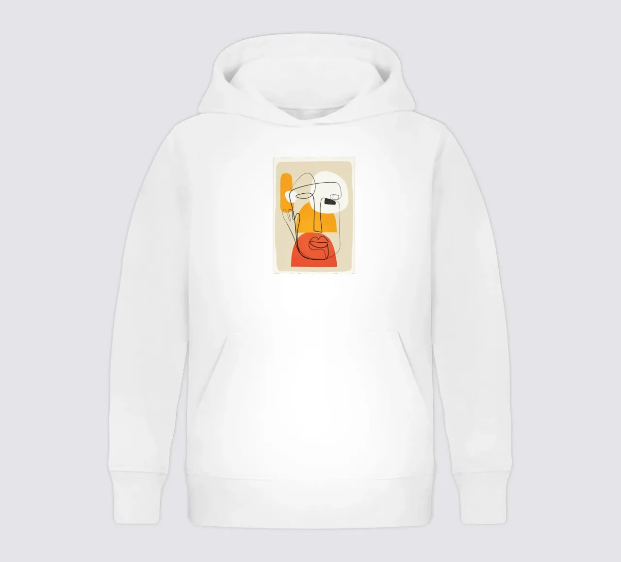 Abstract Faces felpa bambino con cappuccio da cityart
