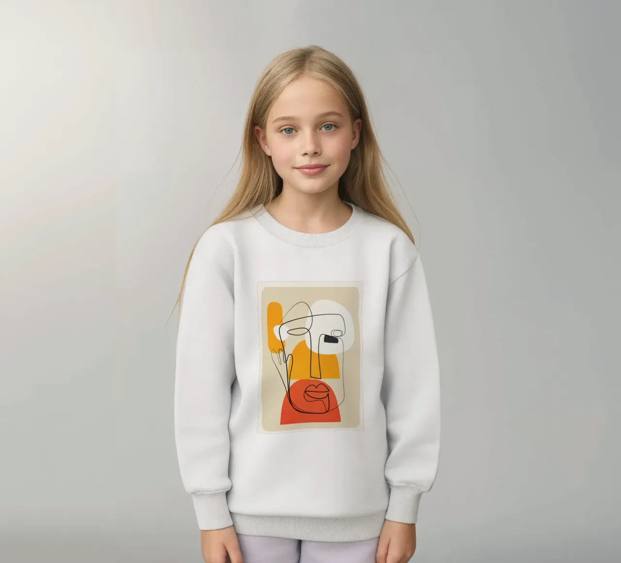 Abstract Faces kids sweatshirt by cityart